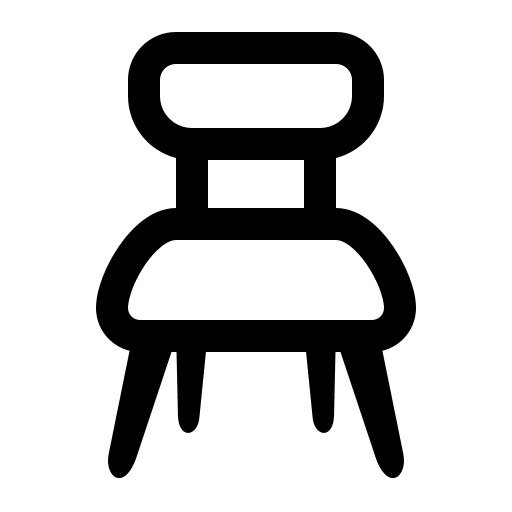 Chair (High Contrast) Free Open-Source SVG Icon (Fluent Emoji High Contrast)