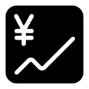 Yen Currency Increasing Chart (High Contrast) Free Open-Source SVG Icon