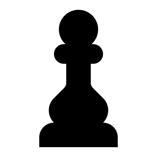 Chess Pawn Piece (High Contrast) Free Open-Source SVG Icon (Fluent Emoji High Contrast)