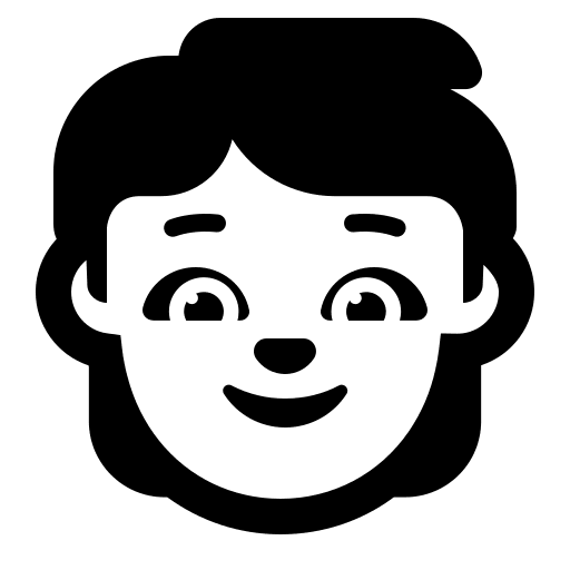 Child Emoji (High Contrast) Free Open-Source SVG Icon (Fluent Emoji High Contrast)