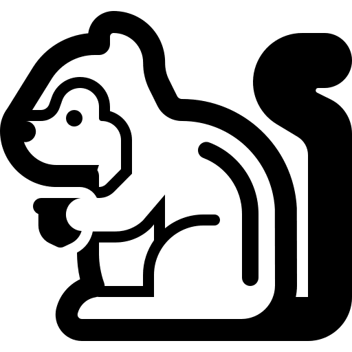 Chipmunk Animal Free Open-Source SVG Icon (Fluent Emoji High Contrast)