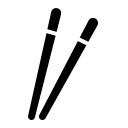 Chopsticks (High Contrast) Free Open-Source SVG Icon