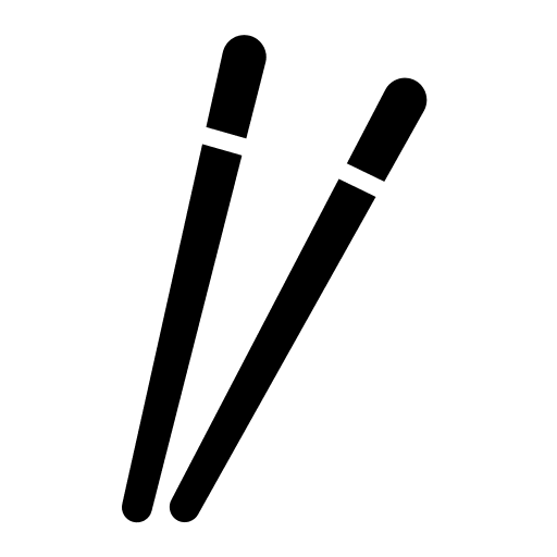 Chopsticks (High Contrast) Free Open-Source SVG Icon (Fluent Emoji High Contrast)