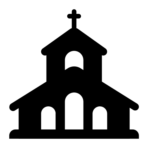 Church Building Free Open-Source SVG Icon (Fluent Emoji High Contrast)