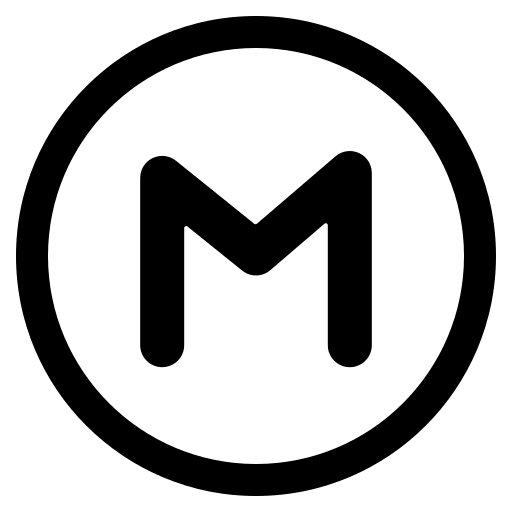 Circled Letter M Free Open-Source SVG Icon (Fluent Emoji High Contrast)