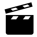 Clapper Board Film Slate Free Open-Source SVG Icon