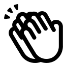 Clapping Hands Gesture (High Contrast) Free Open-Source SVG Icon