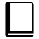 Closed Book (High Contrast) Free Open-Source SVG Icon