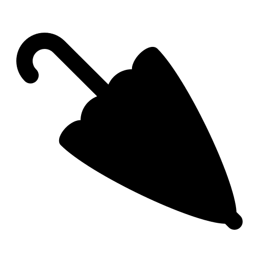 Closed Umbrella (High Contrast) Free Open-Source SVG Icon (Fluent Emoji High Contrast)