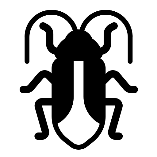 Cockroach (High Contrast) Free Open-Source SVG Icon (Fluent Emoji High Contrast)