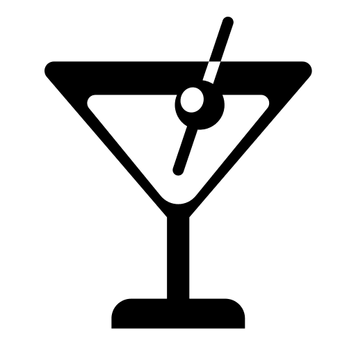 Cocktail Glass Free Open-Source SVG Icon (Fluent Emoji High Contrast)