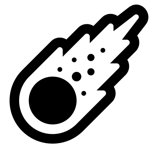 Comet (High Contrast) Free Open-Source SVG Icon (Fluent Emoji High Contrast)