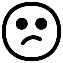 Confused Face Emoji (High Contrast) Free Open-Source SVG Icon