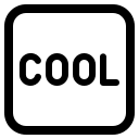 Cool Button (High Contrast) Free Open-Source SVG Icon