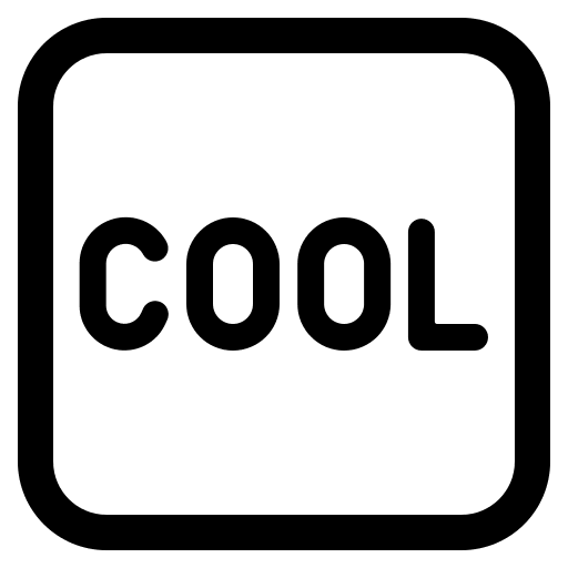 Cool Button (High Contrast) Free Open-Source SVG Icon (Fluent Emoji High Contrast)