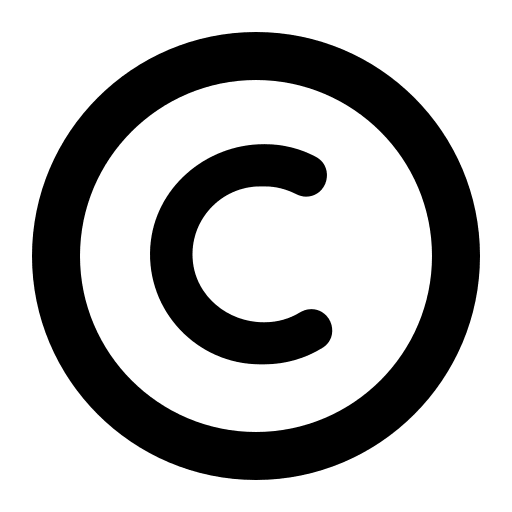 Copyright Symbol Free Open-Source SVG Icon (Fluent Emoji High Contrast)