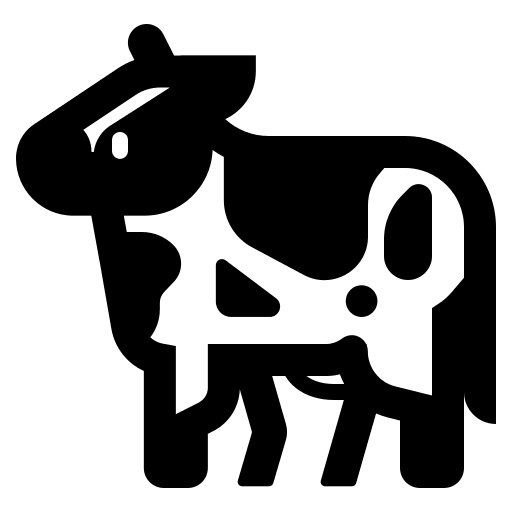 Cow Emoji (High Contrast) Free Open-Source SVG Icon (Fluent Emoji High Contrast)