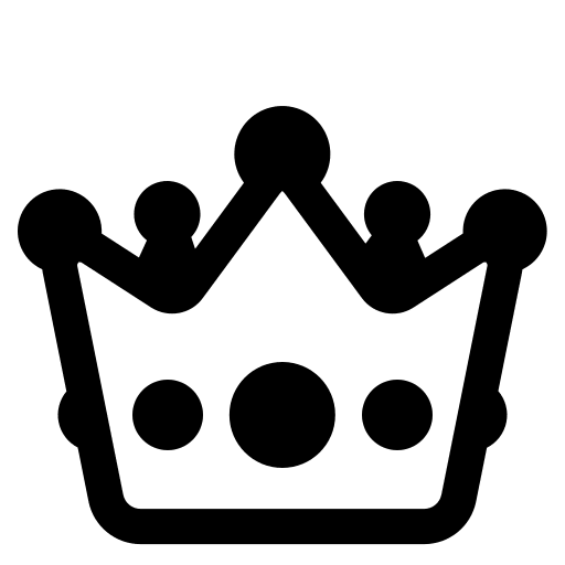 Crown Symbol (High Contrast) Free Open-Source SVG Icon (Fluent Emoji High Contrast)