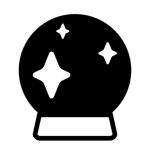 Crystal Ball Free Open-Source SVG Icon (Fluent Emoji High Contrast)