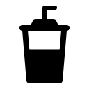 Cup With Straw (High Contrast) Free Open-Source SVG Icon