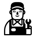 Mechanic Man (High Contrast) Free Open-Source SVG Icon