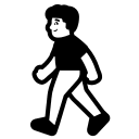 Walking Man (High Contrast) Free Open-Source SVG Icon