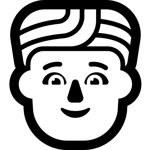 Person Wearing Turban Free Open-Source SVG Icon (Fluent Emoji High Contrast)