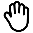 Raised Back of Hand Gesture Free Open-Source SVG Icon