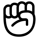 Raised Fist Gesture (High Contrast) Free Open-Source SVG Icon