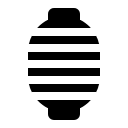 Red Paper Lantern (High Contrast) Free Open-Source SVG Icon