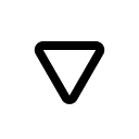 Red Downward Pointing Triangle (High Contrast) Free Open-Source SVG Icon