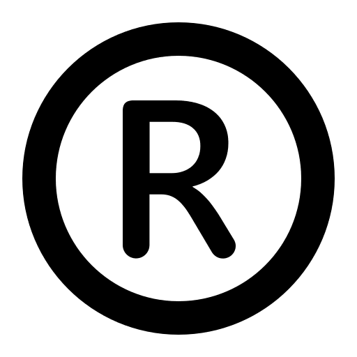 Registered Trademark Symbol Free Open-Source SVG Icon (Fluent Emoji High Contrast)