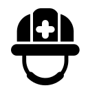 Rescue Workers Helmet (High Contrast) Free Open-Source SVG Icon