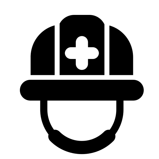 Rescue Workers Helmet (High Contrast) Free Open-Source SVG Icon (Fluent Emoji High Contrast)