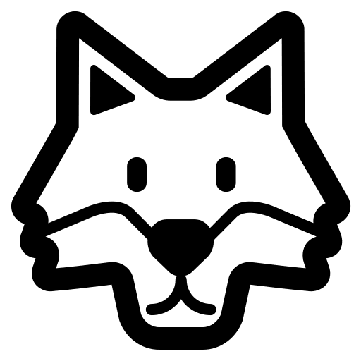 Wolf (High Contrast) Free Open-Source SVG Icon (Fluent Emoji High Contrast)