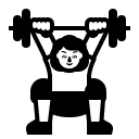 Woman Lifting Weights (High Contrast) Free Open-Source SVG Icon