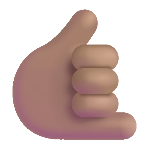 Medium Call Me Hand Gesture (Fluent) Free Open-Source SVG Icon (Fluent Emoji)