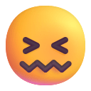 Confounded Face Emoji Free Open-Source SVG Icon