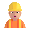 Medium-Light Construction Worker Emoji Free Open-Source SVG Icon