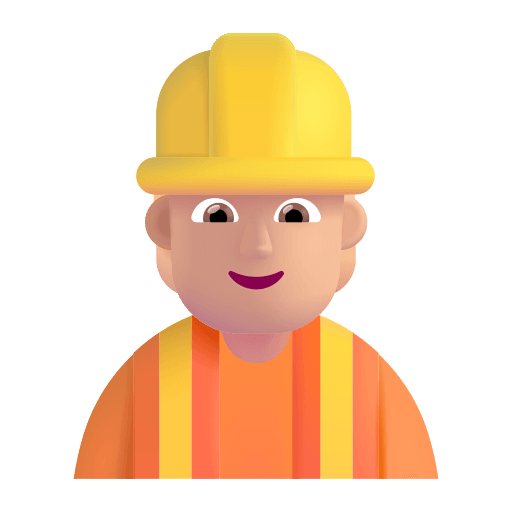 Medium-Light Construction Worker Emoji Free Open-Source SVG Icon (Fluent Emoji)