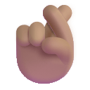 Medium Crossed Fingers Gesture (Fluent) Free Open-Source SVG Icon