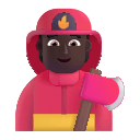 Dark Firefighter Character (Fluent) Free Open-Source SVG Icon