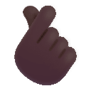 Dark Hand Gesture with Index Finger and Thumb Crossed (Fluent) Free Open-Source SVG Icon