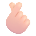 Light Hand Gesture with Crossed Index Finger and Thumb (Fluent) Free Open-Source SVG Icon