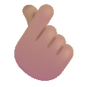 Medium Hand Gesture with Index Finger and Thumb Crossed (Fluent) Free Open-Source SVG Icon