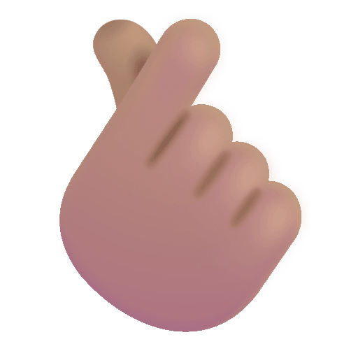 Medium Hand Gesture with Index Finger and Thumb Crossed (Fluent) Free Open-Source SVG Icon (Fluent Emoji)