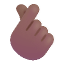 Medium Dark Hand Gesture with Index Finger and Thumb Crossed (Fluent) Free Open-Source SVG Icon