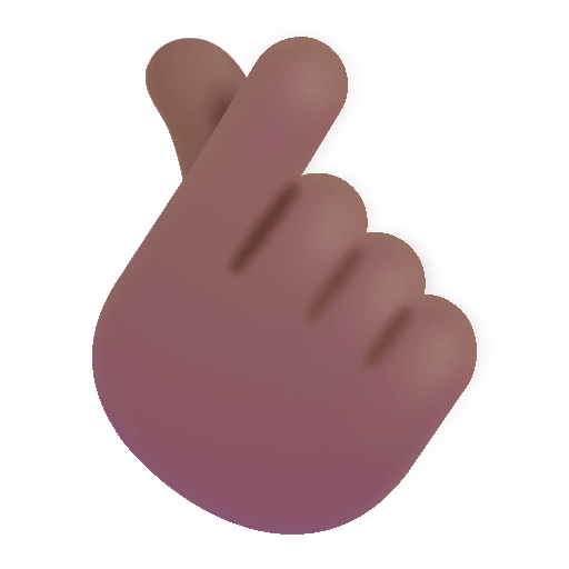 Medium Dark Hand Gesture with Index Finger and Thumb Crossed (Fluent) Free Open-Source SVG Icon (Fluent Emoji)