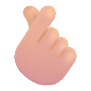 Medium Light Hand Gesture with Index Finger and Thumb Crossed Free Open-Source SVG Icon