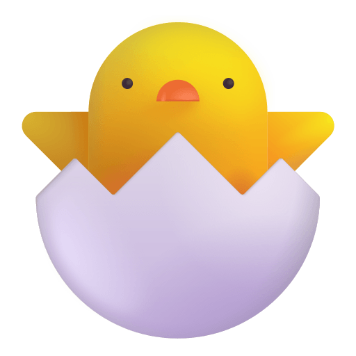 Hatching Chick (Fluent) Free Open-Source SVG Icon (Fluent Emoji)